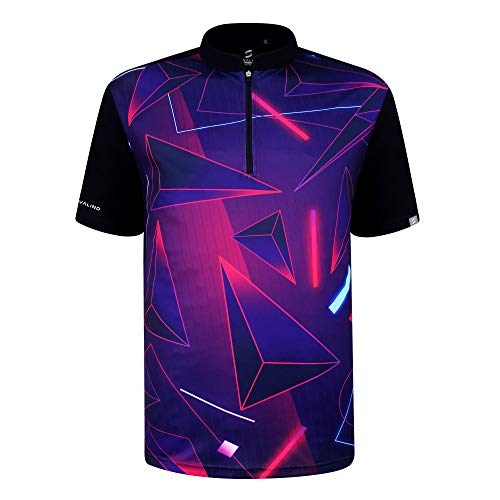Savalino Men's Bowling Sublimation Printed Jersey, Material Wicks Sweat & Dries Fast, Size S-5Xl #TOP14