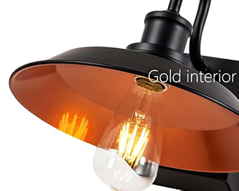 Outdoor Lights Fixture with GFCI Outlet, Black Porch Light, Waterproof Exterior Barn Wall Lights Fixture, Industrial Farmhouse Wall Sconce Wall Mount, Outside Lights for House,Patio Garage