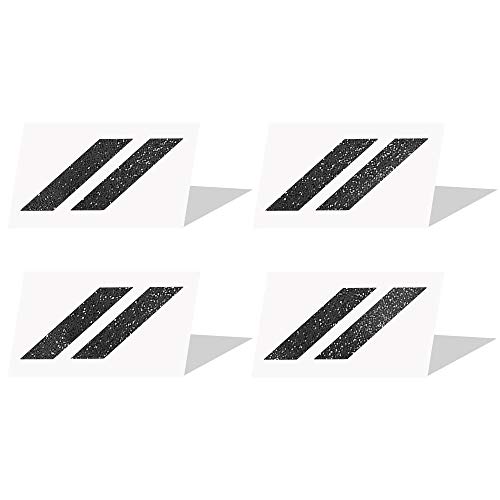 Image of IPG Compatible for Dodge Charger Challenger Durango Wheel Center Cap Decal Sticker Wrap Kit Personalize Your Vehicle (Inner Logo, Black Glitter)