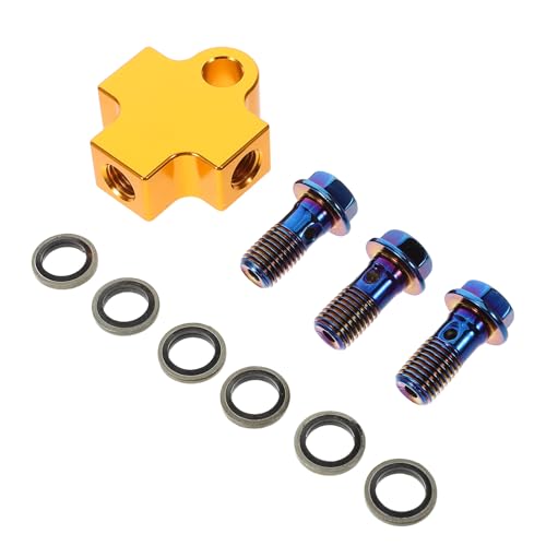 Raccord en T pour flexible de frein hydraulique moto pour doubler les étriers