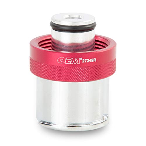 OEMTOOLS 27249R Radiator Adapter | Attaches to All Standard Coolant-Pressure Testers | Tests Coolant Pressure on Certain Sedans and Cross Overs with Eco-Boost Engines (See Details)