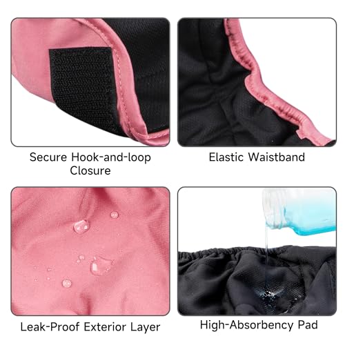 Image of Paw Legend Washable Reusable Female Dog Period Diapers for Heat Doggie Puppy Diapers for Female Dogs (3 Pack,X-Large)