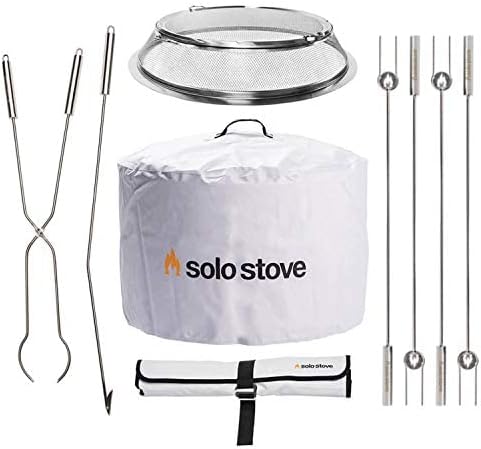 Solo Stove Yukon - Paquete de accesorios de 27 pulgadas que incluye Yukon Shield, Yukon Shelter, palos para asar hogueras y herramientas para