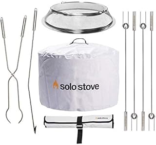 Solo Stove Yukon 27" Accessory Only Bundle Includes Yukon Shield, Yukon Shelter, Fire Pit Roasting Sticks and Fire Pit Tools Great Fire Pit Accessory Bundle