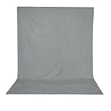 ePhotoInc 5 x 7 ft Video Photography Portrait Muslin Backdrop Background Grey 57GREY