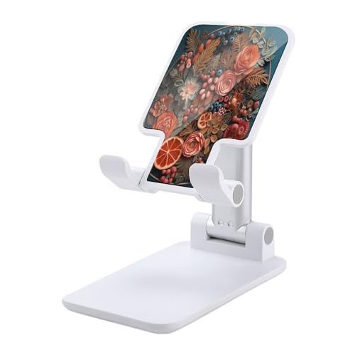 Soporte para teléfono ajustable KHAUERBC con diseño floral para iPad y tablet