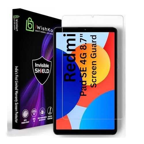 Image of compatible with Redmi Pad SE 4G 8.7 Inch Smartwatch Tempered Glass screen protector guard Full Screen Coverage Edge to Edge with Easy Installation kit | 8.7 Inch