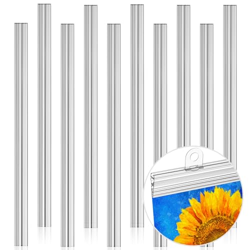 ReliThick 10 Pcs 48 Inch Poster Hanger Frame Hanging Rails for Posters Clips Signs Maps Picture...