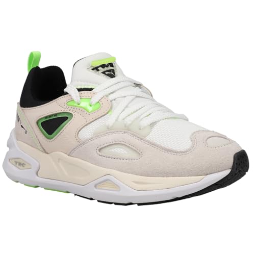 PUMA Mens TRC Blaze The Triangle Lace Up Sneakers Shoes Casual - Green, Off White2