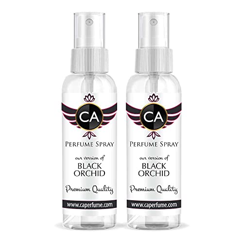 CA Perfume Impression of Black Orchid For Women Replica Version Fragrance Dupes Eau de Parfum Spray Refillable Bottle 2 Fl Oz/60ml X2