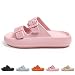 Produktbild HOKUTO Cozy Slides Original Cloud Slippers, Unisex Doppelte Schnalle Weiche Sommer Strand Schuhe Sandalen (Rosa, Erwachsene, 38, Numerisch (von/bis), EU Schuhgrößensystem, 39, Breit)