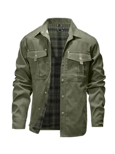 Veste en flanelle pour homme cowboy western outwear cargo jacket blouson vintage