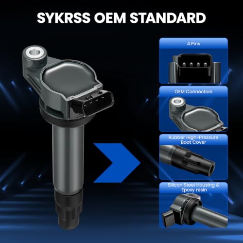 Image of Set of 6 UF506 Ignition Coil Pack Compatible with Toyota 05-08 Solara Camry Sienna Solara, Compatible with Lexus 99-03 ES300 RX300 3.0L V6 RX330 3.3L Replacement UF417 30520-PNC-004