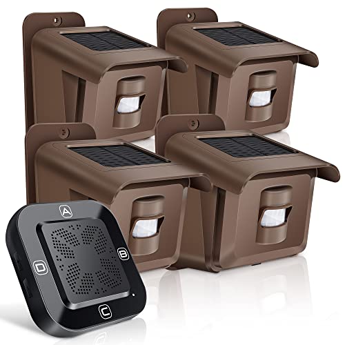 Woinnmm Wireless Driveway Alarm With Solar Powered,1/2 Mile Long Range Outdoor Weatherproof-Motion Sensor&Detector-Driveway Alert System For Monitor & Protect Outside Property #TOP27