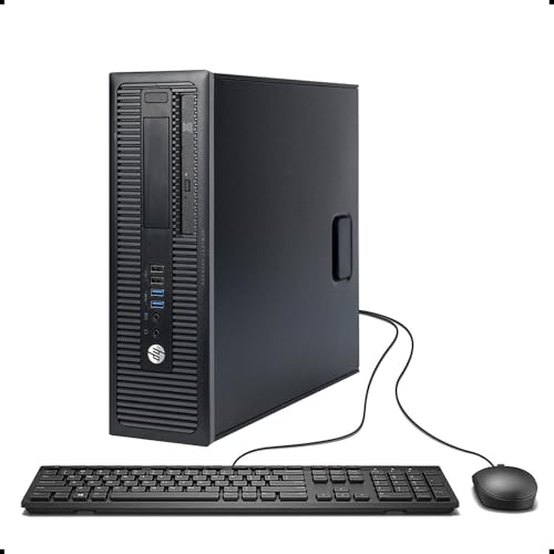 HP ProDesk 600 G1 SFF Ordinateur de bureau Intel Core i5-4570, 16 Go de RAM, SSD 256 Go, WiFi, Bluetooth, clavier américain, Windows 11 Pro (reconditionné)