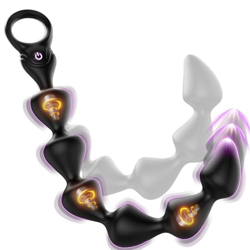 Flüssigsilikon Analplug Analkugeln mit 10 Vibrationsmodi Anal Dildo & Analvibratoren für Männer und Frauen 36cm Sexspielzeug für die Paare BDSM Anal Beads Prostata Stimulation Männer
