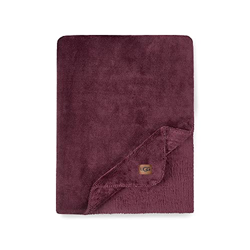 Ugg 18962 Whitecap Plush Flannel Oversized Reversible Fleece Throw Blanket Comfortable Luxury Lightweight Cozy Hotel Style Home Decor Soft Luxurious Blankets, 70 X 50-Inch, Sassafras #TOP2