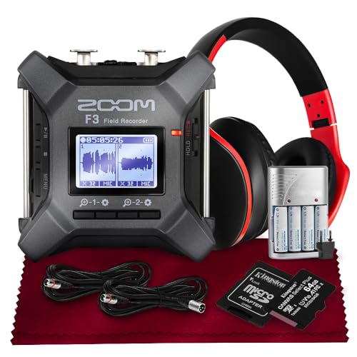 Zoom F3 Field Recorder with MicroSD and Microphone