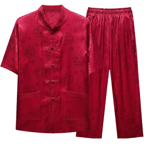 Hanfu pour homme costume été soie glacée : ensemble de sport doux et vêtement traditionnel