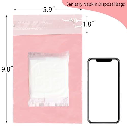 Sacos de descarte de guardanapos sanitários, 100 peças de sacos de lixo descartáveis de período, sac