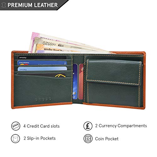 Image of Cross Brown Men's Wallet Stylish Genuine Leather Wallets for Men Gents Purse with Money Coin and Card Holder Compartment (AC188072-2)