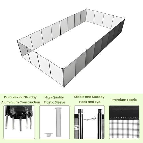 Cerca de Seguridad para Piscina 4 ft x 48 ft, Barrera de Aluminio miniatura 4