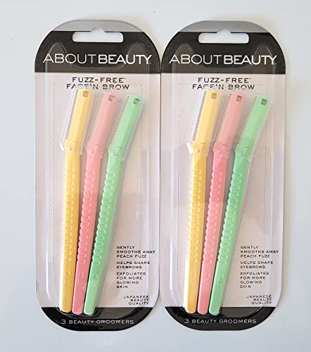 About Beauty Face N Brow - 3 Beauty Groomers for Hair Removal, Ideal for Shaving, Exfoliating, Dermaplaning and Brow Shaping, Japanese Steel Gently Removes Facial Hair