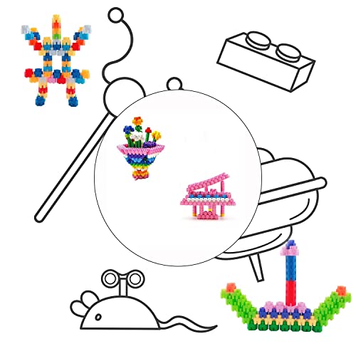 Image of Gambit Bulid Structures Interlocking Play Mat Building Hexa Blocks Set (240 Pieces) Smart Activity Fun and Learning Train Blocks for Kids - Multi-Color