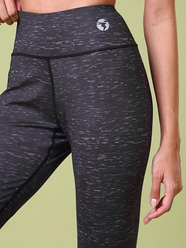 Image of TECHNOSPORT Womens High Rise Skinny Fit Activewear Tights for Running, Gym and Sports