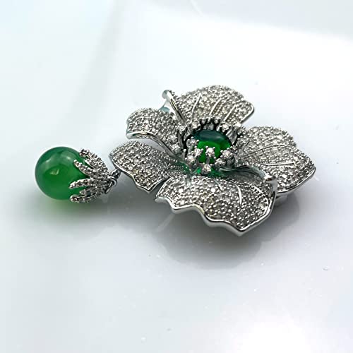 Ailonmei Floral Series Elegant Brooch Pins For Woman Fashion Jewelry, Large Vintage Costume Broches Christmas Gift (Camellia, Silver) #TOP1