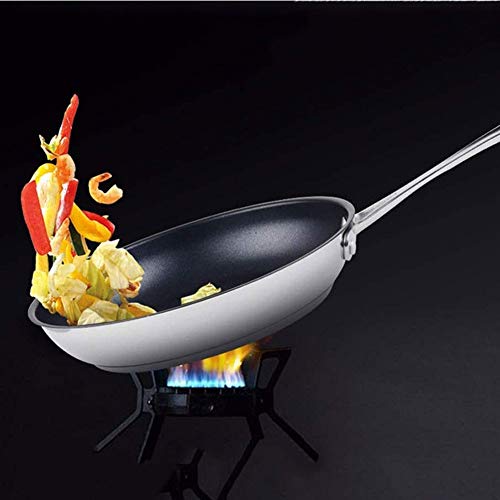 Wok de acero inoxidable con diseño de panal y antiadherente miniatura 3