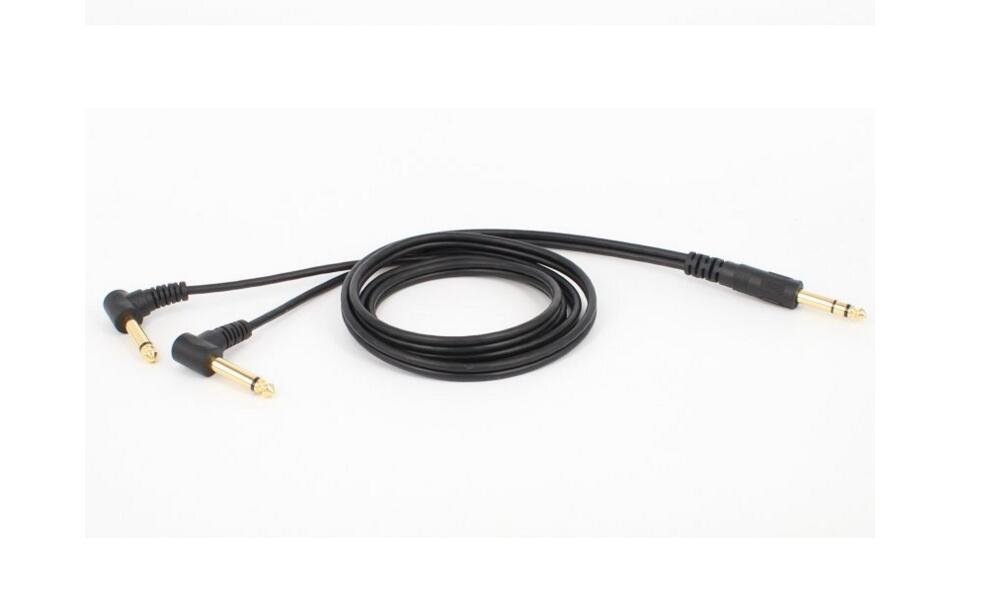 6.35mm Audio Y Splitter Cable - 1/4 Inch TRS Stereo To Dual TS Mono 1.8M