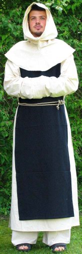 HEMAD Surcoat Medievale Uomo - Cotone Puro - Nero