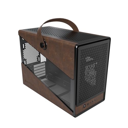 MONTECH Heritage mATX, Micro Form Factor Compact Leather Gaming Chassis with Signature Handle...