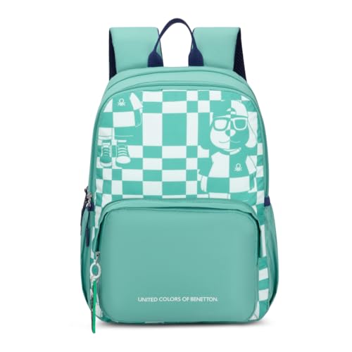 Image of United Colors of Benetton Unisex High-School Backpack SNOOPY | Printed Daypack with 2 Compartments, Airmesh Padding | Backpack for School Girls and Boys | 16L Capacity