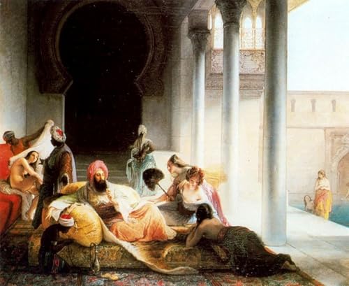 Tableaux Mural sur Toile de Maître Poster Artistique Premium Dans le Harem de 60x90cm