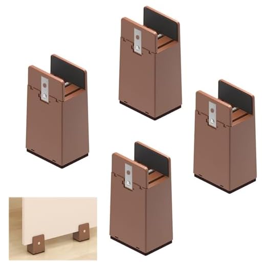 DECAKE Patas para Muebles Elevador Ajustable para Cama y Muebles con Abrazadera de Tornillo, 4 Piezas de Base para elevadores de sillas para mesas de sofá Resistentes, para Patas de Silla