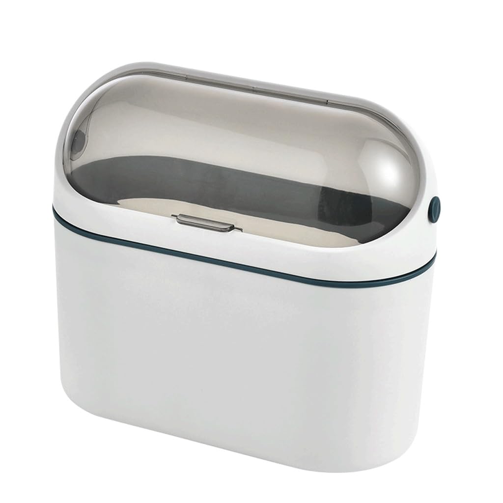 Cubo de basura tipo empuje para baño juego de 3 cajas de almacenamiento de espacio estrecho