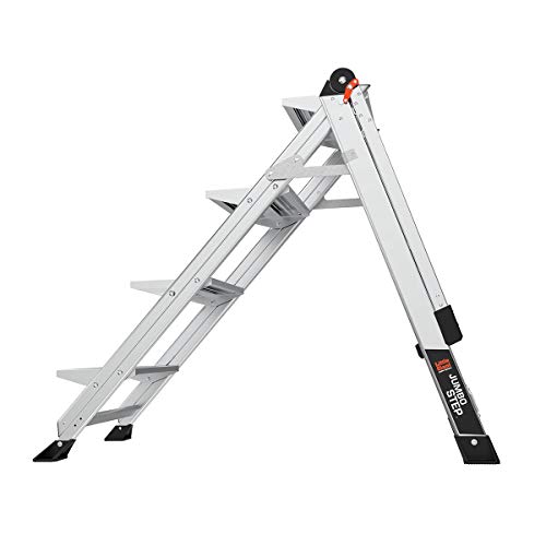 Little Giant Ladders, Jumbo Step, 4-Step, 3 foot, Step Stool, Aluminum, Type 1AA, 375 lbs weight rating, (11904)