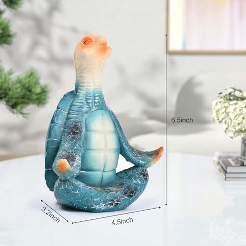 Estatua de Tortuga Marina en Meditación para Decoración miniatura 2