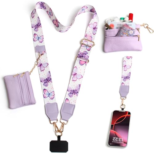 FOSDICK Handykette mit Tasche, Handyband zum Umhängen, Handy...