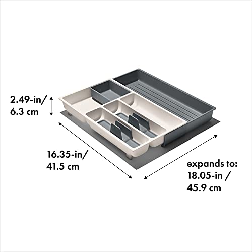 OXO Organizador de gaveta de cozinha Good Grips, utensílio expansível, branco