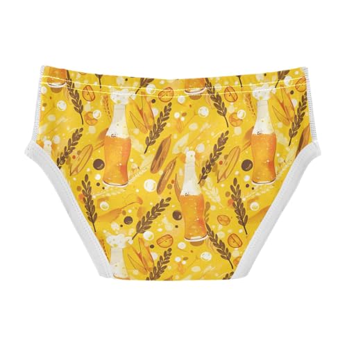 visesunny Boys Potty Training Underwear Golden Wheat Beer Pattern Breathe Cotton Briefs Size 2T-8Y for Toddler2