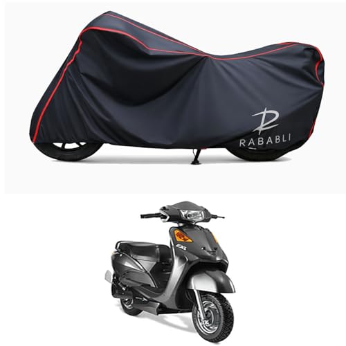 Image of Waterproof Bike Body Cover Compatible for | Indus Yo Xplor STD | Taffeta Fabric, Red Piping Design, Bottom Elastic Fit | Dustproof, Sun UV & Rain Protection for All Bikes