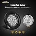 Partsam 2Pcs 2.5 Inch Round Amber 13 LED Side Marker Clearance Lights with Grommet and Wire Pigtail for Truck Trailer RV, Clear Lens, 12V