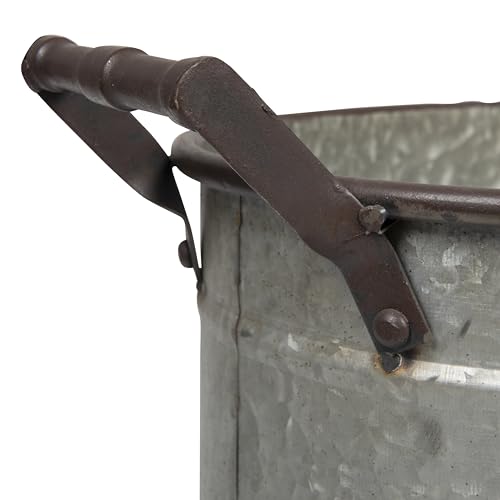 Creative-Co-Op-Silver-Metal-BucketsPlanters-Set-of-3-Sizes Creative Co Op Silver Metal BucketsPlanters Set of 3 Sizes
