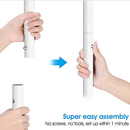 image for Simple Trending-Double Rod Clothing Garment Rack, Rolling Clothes Orga