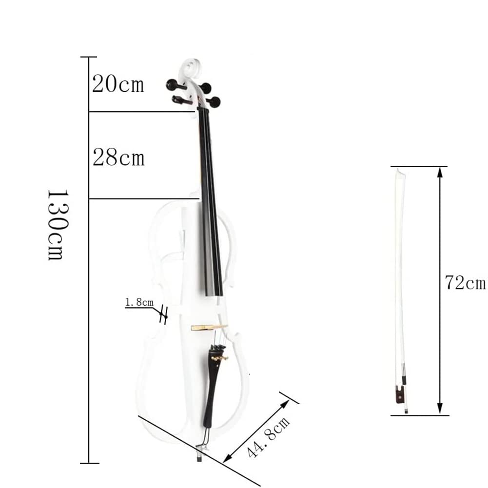 4/4 Violoncello Elettrico Professionale in Legno Massello A Grandezza Naturale Che Suona Il Violoncello Elettronico con Raccordi in Ebano