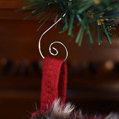 ENTHUR Ornament Hooks, Christmas Ornament, Christmas Tree Baubles Ball Metal Hooks Xmas Decoration S Hooks, 45mm 100 Pack