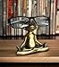Top Brass Yoga Frog Eyeglass Holder – Whimsical Reading Glasses Sunglass Stand – Funny Desk Nightstand Keeper Rack Display – Meditating Zen Lotus Pose Figurine
